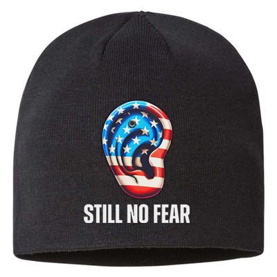 Still No Fear Funny Ear Trump Supporter American Flag Sustainable Beanie