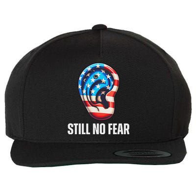 Still No Fear Funny Ear Trump Supporter American Flag Wool Snapback Cap