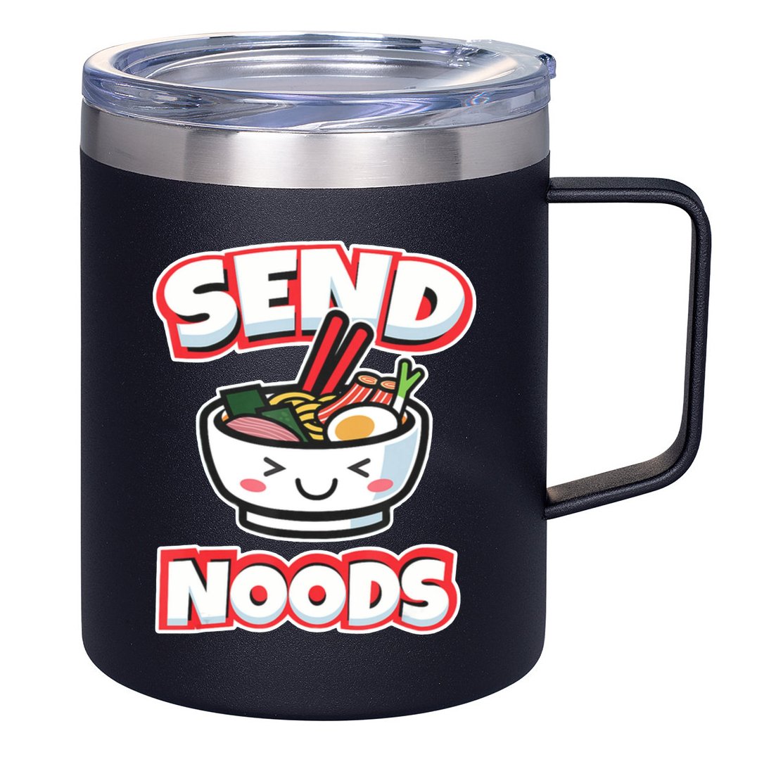 Send Noods Funny Japan Ramen Gift 12oz Stainless Steel Coffee Mug