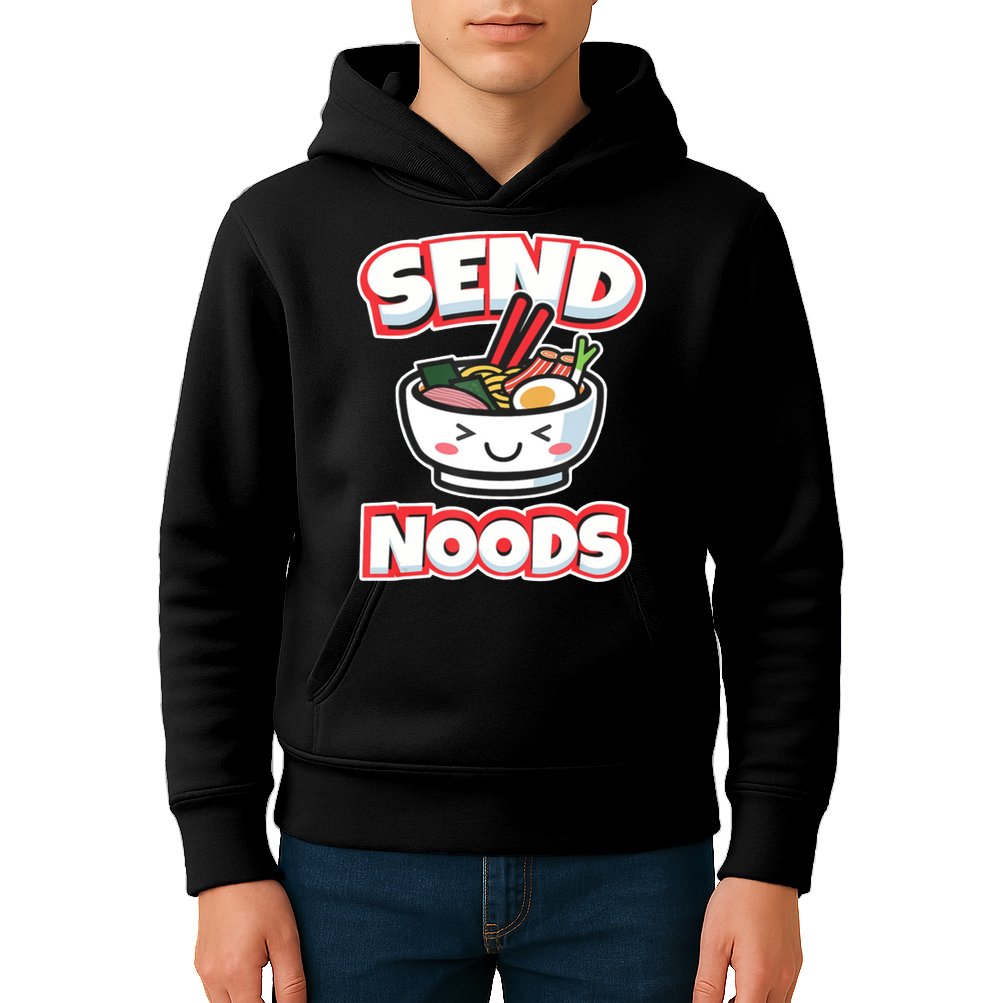 Send Noods Funny Japan Ramen Gift Kids Hoodie