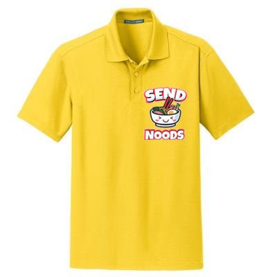 Send Noods Funny Japan Ramen Gift Dry Zone Grid Polo