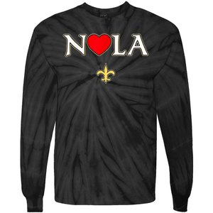 Support Never Forget Nola Orleans Strong Tie-Dye Long Sleeve Shirt