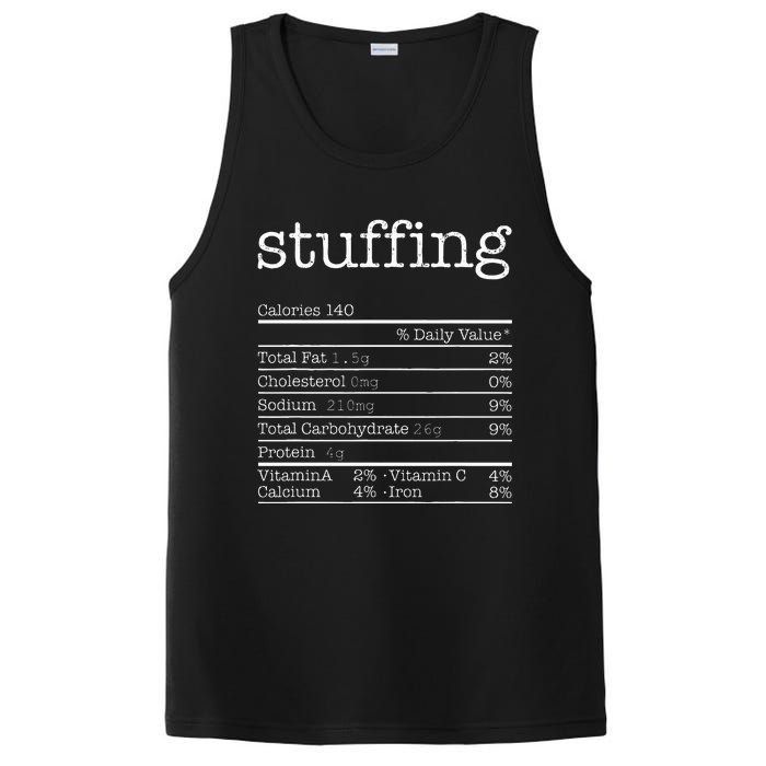 Stuffing Nutrition Facts Funny Thanksgiving Christmas Food PosiCharge Competitor Tank