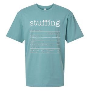 Stuffing Nutrition Facts Funny Thanksgiving Christmas Food Sueded Cloud Jersey T-Shirt