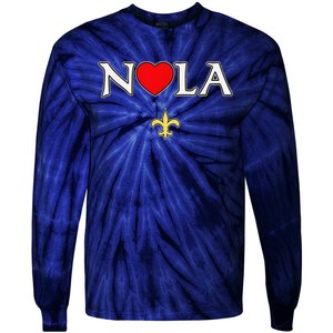 Support Never Forget Nola Orleans Strong Tie-Dye Long Sleeve Shirt