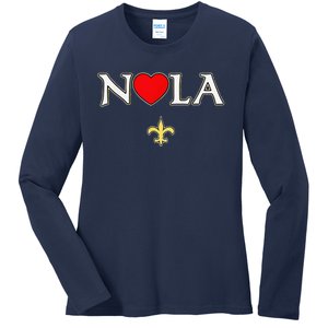 Support Never Forget Nola Orleans Strong Ladies Long Sleeve Shirt