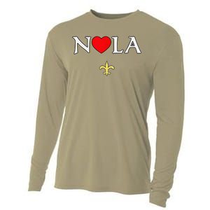 Support Never Forget Nola Orleans Strong Cooling Performance Long Sleeve Crew