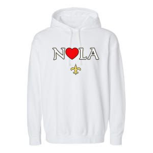 Support Never Forget Nola Orleans Strong Garment-Dyed Fleece Hoodie