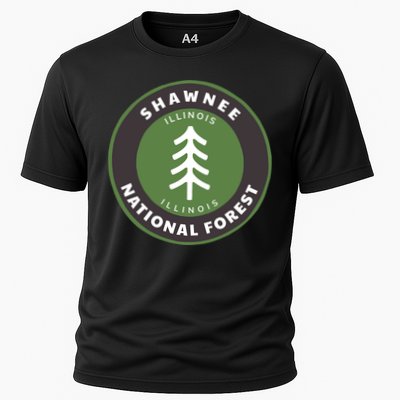 Shawnee National Forest Illinois Il Tree Badge Gift Cooling Performance Crew T-Shirt