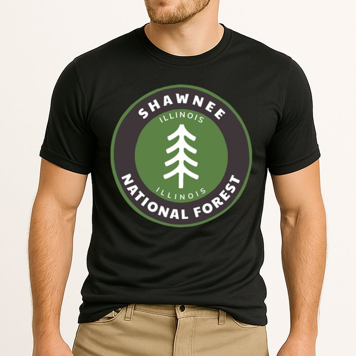 Shawnee National Forest Illinois Il Tree Badge Gift Cooling Performance Crew T-Shirt