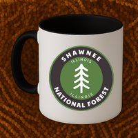 Shawnee National Forest Illinois Il Tree Badge Gift Mug