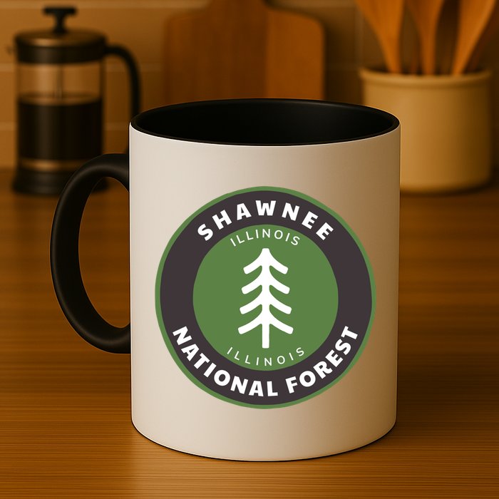 Shawnee National Forest Illinois Il Tree Badge Gift Mug