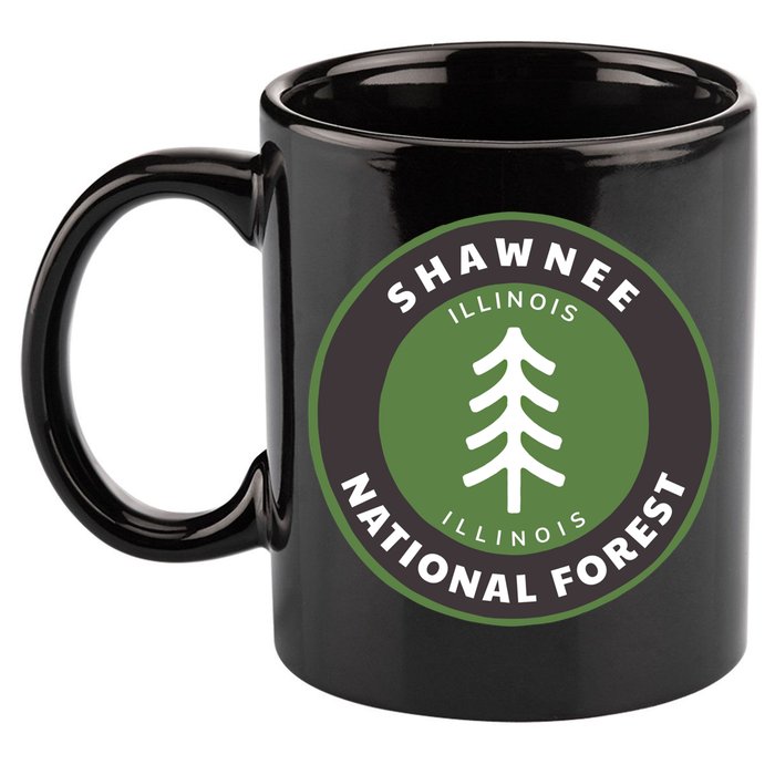 Shawnee National Forest Illinois Il Tree Badge Gift 11oz C Handle Ceramic Mug