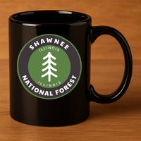 Shawnee National Forest Illinois Il Tree Badge Gift 11oz C Handle Ceramic Mug