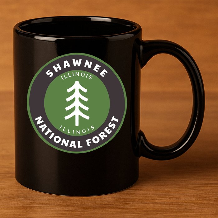 Shawnee National Forest Illinois Il Tree Badge Gift 11oz C Handle Ceramic Mug