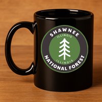 Shawnee National Forest Illinois Il Tree Badge Gift 11oz C Handle Ceramic Mug