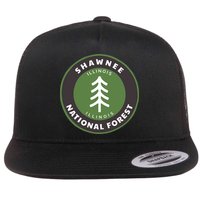 Shawnee National Forest Illinois Il Tree Badge Gift Flat Bill Trucker Hat