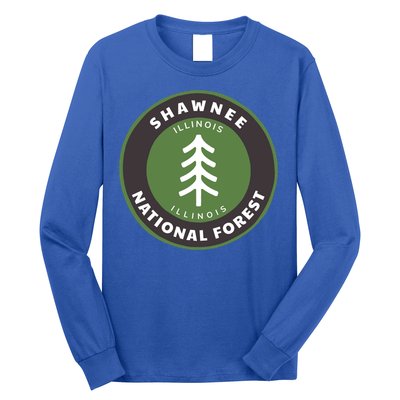 Shawnee National Forest Illinois Il Tree Badge Gift Long Sleeve Shirt