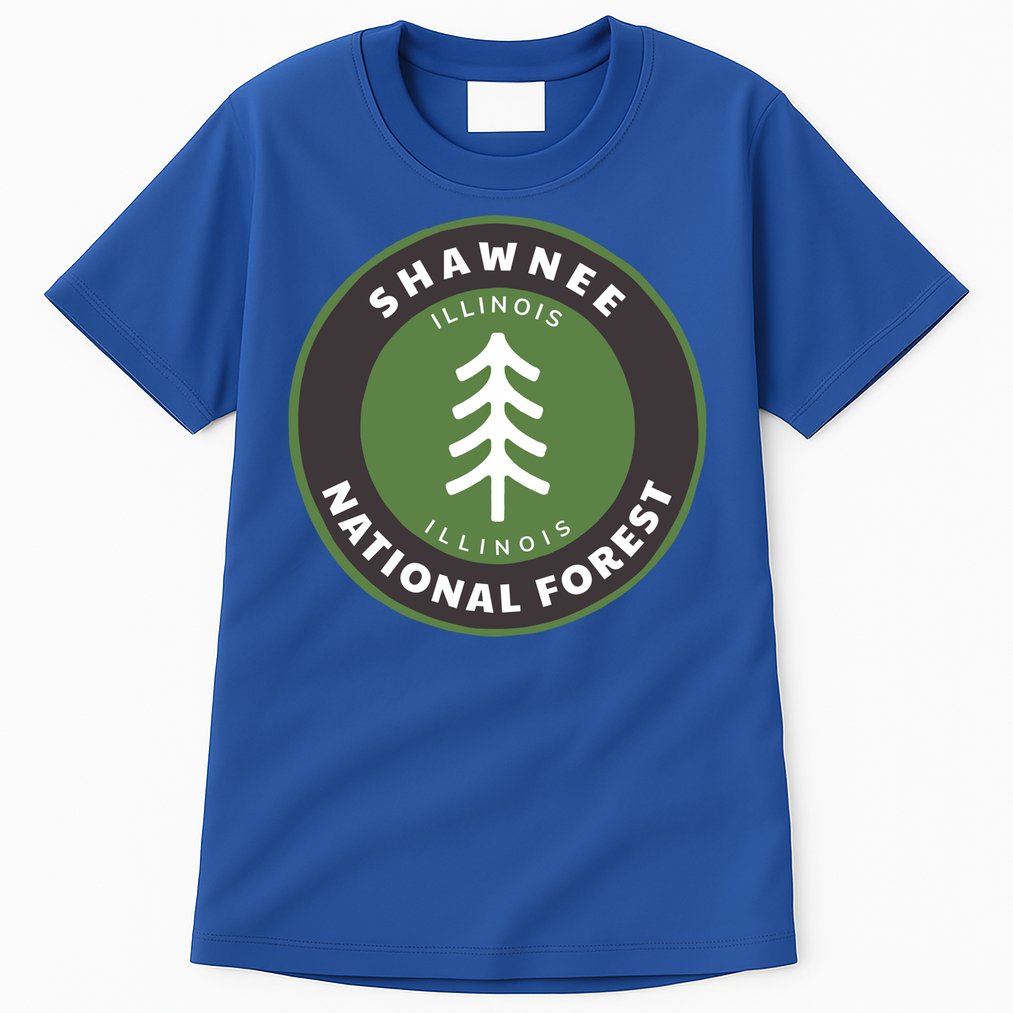Shawnee National Forest Illinois Il Tree Badge Gift Tall T-Shirt