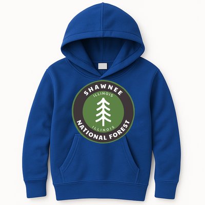 Shawnee National Forest Illinois Il Tree Badge Gift Kids Hoodie