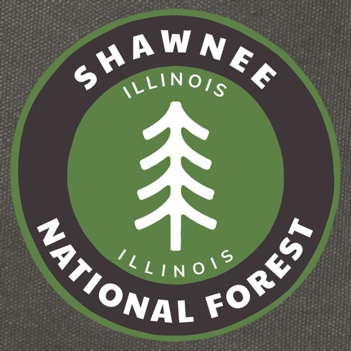 Shawnee National Forest Illinois Il Tree Badge Gift Cotton Canvas Backpack