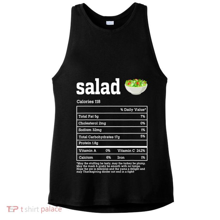 Salad Nutrition Facts Thanksgiving Food Ladies PosiCharge Tri-Blend Wicking Tank
