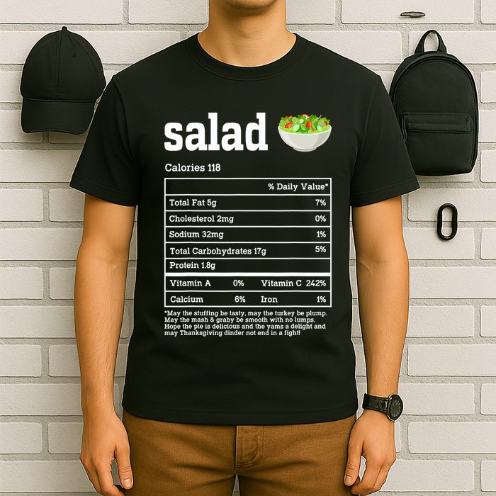 Salad Nutrition Facts Thanksgiving Food T-Shirt