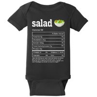 Salad Nutrition Facts Thanksgiving Food Baby Bodysuit