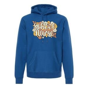 School Nurse Flowers School Nursing Cute Gift Premium Hoodie