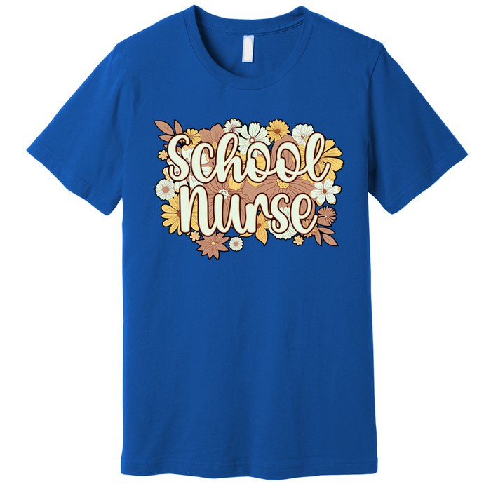 School Nurse Flowers School Nursing Cute Gift Premium T-Shirt