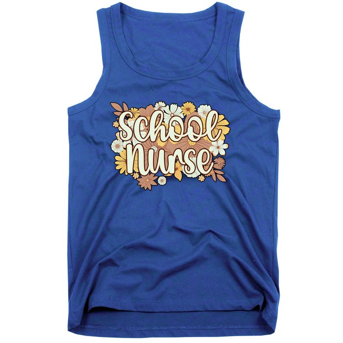 School Nurse Flowers School Nursing Cute Gift Tank Top