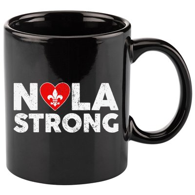 Support Never Forget New Orleans Nola Strong 2025 11oz C Handle Ceramic Mug
