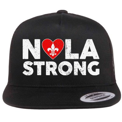 Support Never Forget New Orleans Nola Strong 2025 Flat Bill Trucker Hat