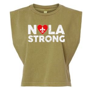 Support Never Forget New Orleans Nola Strong 2025 Garment-Dyed Women's Muscle Tee