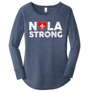 Support Never Forget New Orleans Nola Strong 2025 Women's Perfect Tri Tunic Long Sleeve Shirt