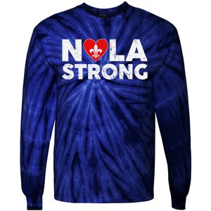 Support Never Forget New Orleans Nola Strong 2025 Tie-Dye Long Sleeve Shirt