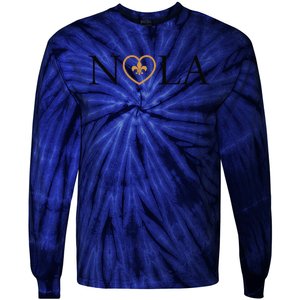 Support Never Forget Nola Orleans Strong Tie-Dye Long Sleeve Shirt