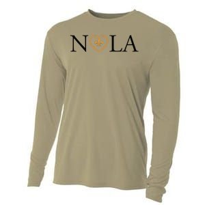 Support Never Forget Nola Orleans Strong Cooling Performance Long Sleeve Crew