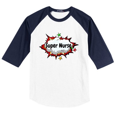 Super Nurse Funny Nursing Superpower Gift For Nurses Cool Gift Baseball Sleeve Shirt