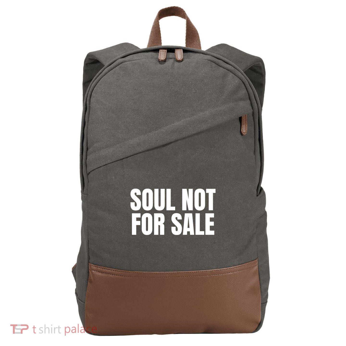 Soul Not For Sale Cotton Canvas Backpack