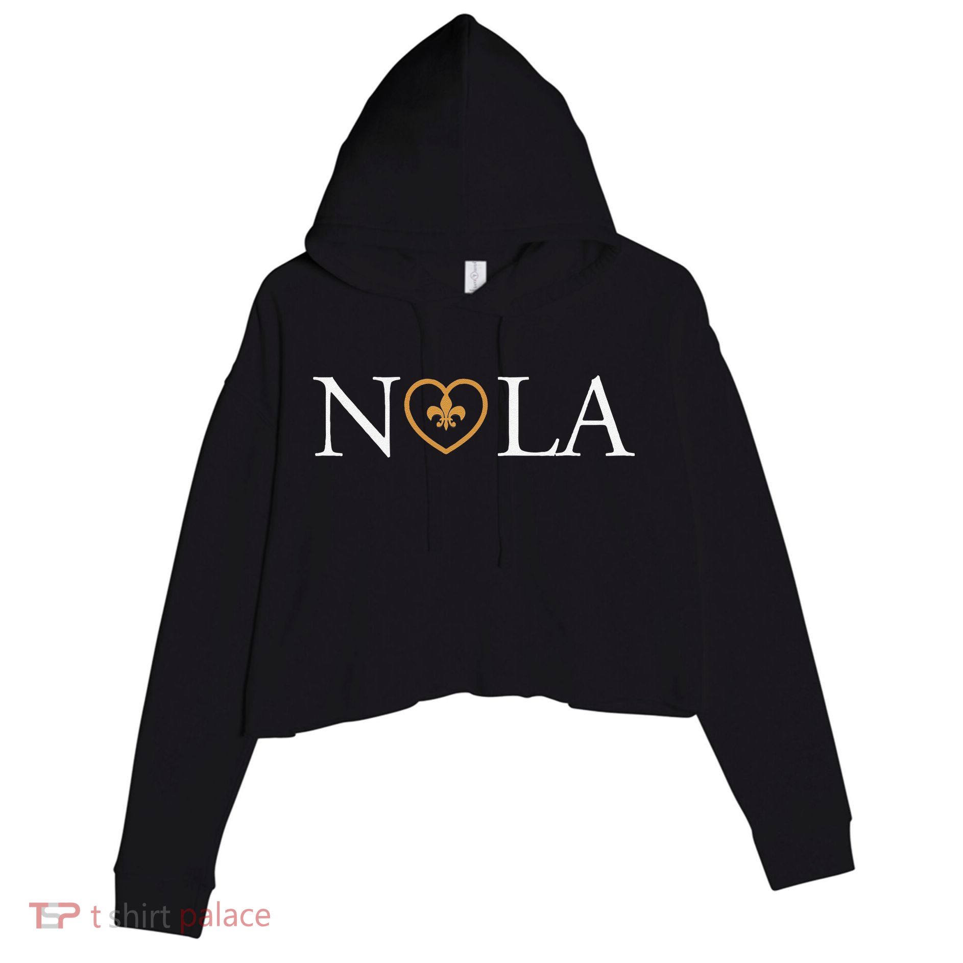 Support Never Forget Nola Orleans Strong Crop Fleece Hoodie