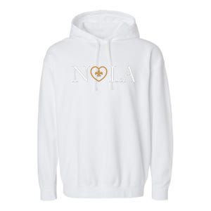 Support Never Forget Nola Orleans Strong Garment-Dyed Fleece Hoodie