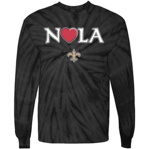 Support Never Forget Nola Orleans Strong Tie-Dye Long Sleeve Shirt