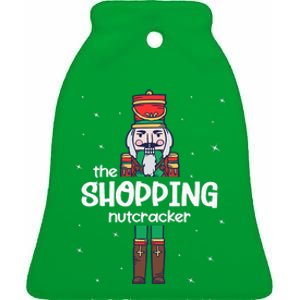 Shopping Nutcracker Family Matching Funny Gift Pajama Ceramic Bell Ornament