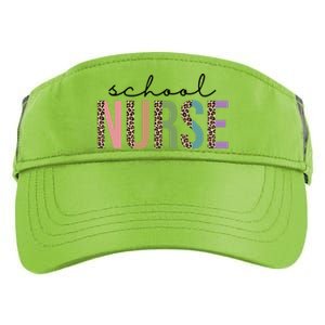 School Nurse Fancy Leopard Logo Adult Drive Performance Visor