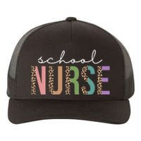 School Nurse Fancy Leopard Logo Yupoong Adult 5-Panel Trucker Hat