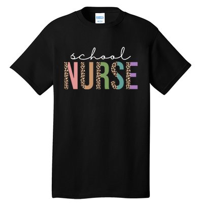 School Nurse Fancy Leopard Logo Tall T-Shirt