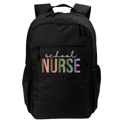 School Nurse Fancy Leopard Logo Daily Commute Backpack