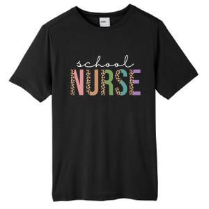 School Nurse Fancy Leopard Logo Tall Fusion ChromaSoft Performance T-Shirt