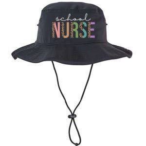 School Nurse Fancy Leopard Logo Legacy Cool Fit Booney Bucket Hat